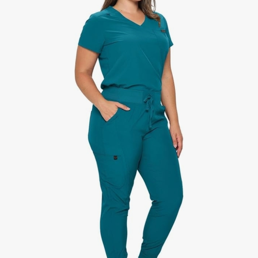 Monarch Uniform Scrub Set Size 3XL Teal Vguc